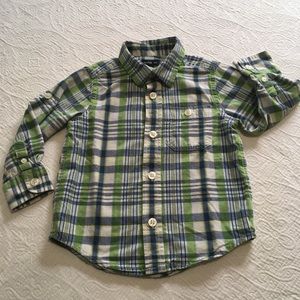 2T (4/$20) Plaid Button-Down w/Roll-Cuff Tabs by Gap